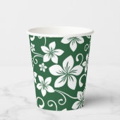 BLAUWE HAWAII (BOSGROENEN) PAPIEREN BEKERS (Achterkant)