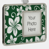 BLAUWE HAWAII (BOSGROENEN) VERZILVERD OMLIJST ORNAMENT (Rechts)