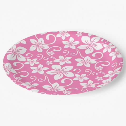 BLAUWE HAWAII (BUBBLEGUMPINK) PAPIEREN BORDJE (Gekanteld)