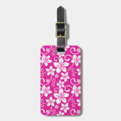 BLAUWE HAWAII (HOT PINK) BAGAGELABEL (Voorkant verticaal)