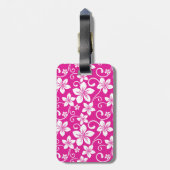 BLAUWE HAWAII (HOT PINK) BAGAGELABEL (Achterkant verticaal)