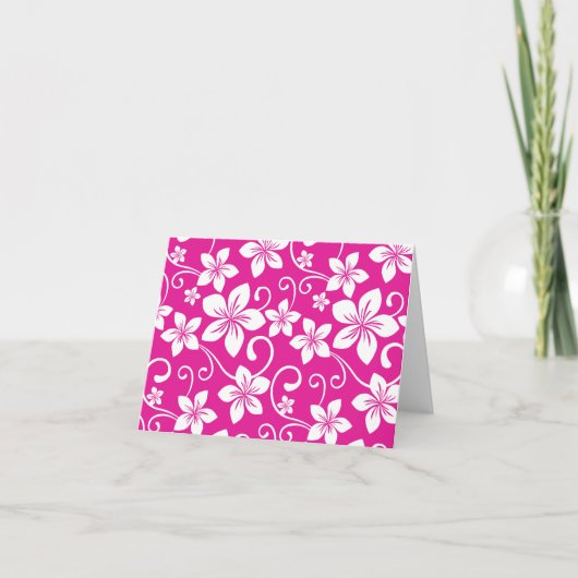 BLAUWE HAWAII (HOT PINK) BEDANKKAART (Voorkant)