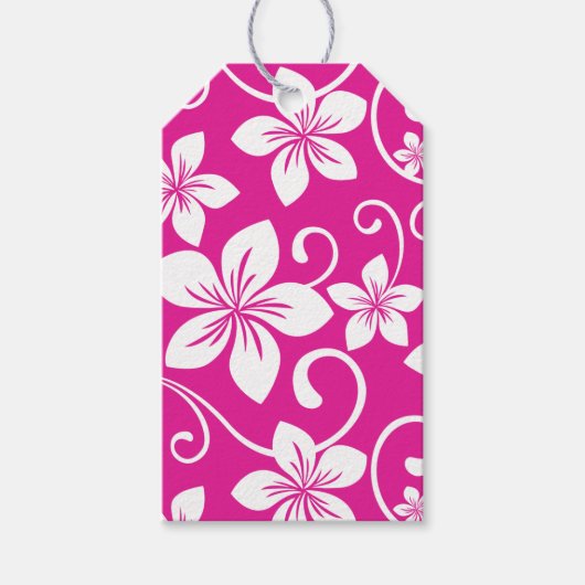BLAUWE HAWAII (HOT PINK) CADEAULABEL (Voorkant)
