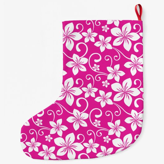 BLAUWE HAWAII (HOT PINK) GROTE KERSTSOK (Achterkant)