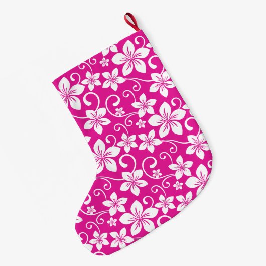 BLAUWE HAWAII (HOT PINK) GROTE KERSTSOK (Achterkant (Hangend))