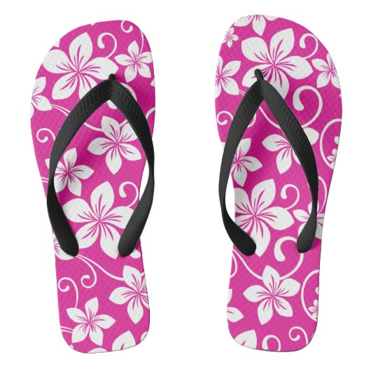 BLAUWE HAWAII (HOT PINK) TEENSLIPPERS (Voetbed)
