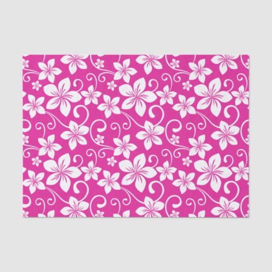 BLAUWE HAWAII (HOT PINK) TISSUEPAPIER (Voorkant)