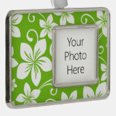 BLAUWE HAWAII (LIMOEN) VERZILVERD OMLIJST ORNAMENT (Rechts)