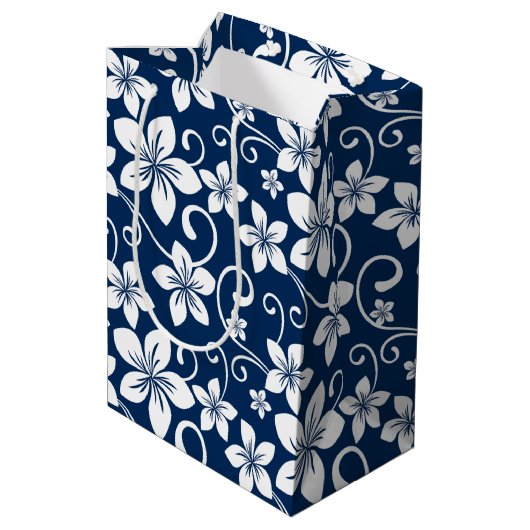 BLAUWE HAWAII (NAVY BLUE) MEDIUM CADEAUZAKJE (Achterkant Gekanteld)