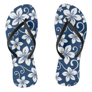 BLAUWE HAWAII (NAVY BLUE) TEENSLIPPERS