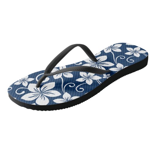 BLAUWE HAWAII (NAVY BLUE) TEENSLIPPERS (Schuin)