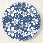 BLAUWE HAWAII (NAVY BLUE) ZANDSTEEN ONDERZETTER (Voorkant)