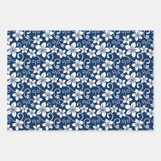 BLAUWE HAWAII (NAVY) INPAKPAPIER VEL (Voorkant)