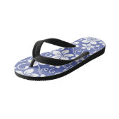 BLAUWE HAWAII (PERIWINKEL) KINDER TEENSLIPPERS (Schuin)
