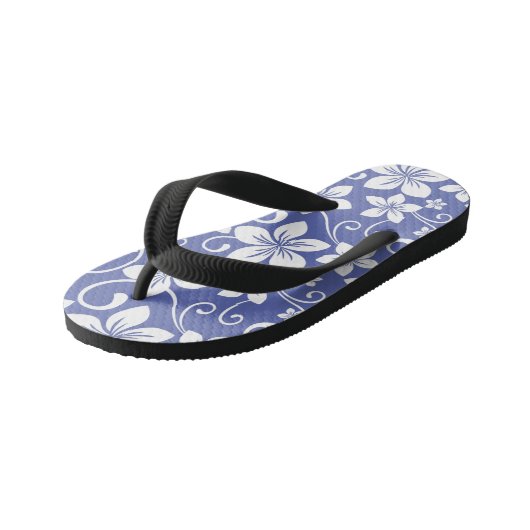 BLAUWE HAWAII (PERIWINKEL) KINDER TEENSLIPPERS (Schuin)