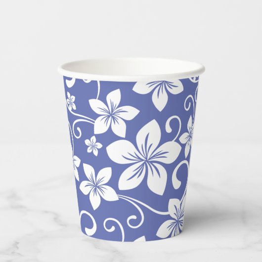 BLAUWE HAWAII (PERIWINKEL) PAPIEREN BEKERS (Achterkant)