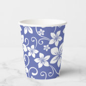 BLAUWE HAWAII (PERIWINKEL) PAPIEREN BEKERS (Voorkant)