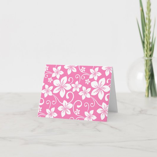 BLAUWE HAWAII (PINK) BEDANKKAART (Voorkant)