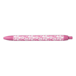BLAUWE HAWAII (PINK) ZWARTE INKT PEN