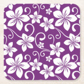 BLAUWE HAWAII (PLUM) KARTONNEN ONDERZETTERS (Voorkant)