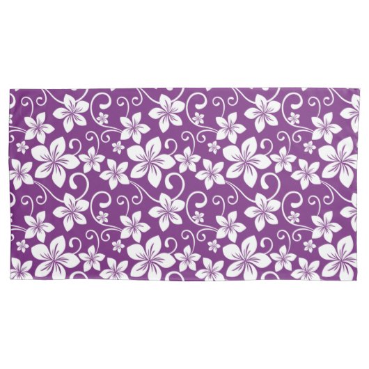 BLAUWE HAWAII (PLUM) Pillowcase Kussensloop (Voorkant-Links)