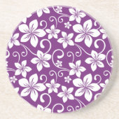 BLAUWE HAWAII (PLUM) ZANDSTEEN ONDERZETTER (Voorkant)