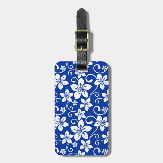 BLAUWE HAWAII (ROYAL BLUE) BAGAGELABEL (Voorkant verticaal)