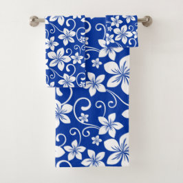 BLAUWE HAWAII (ROYAL BLUE) BATH TOWEL SET BAD HANDDOEK