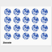 BLAUWE HAWAII (ROYAL BLUE) RONDE STICKER (Vel)