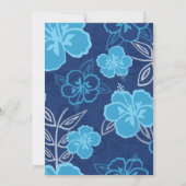 Blauwe Hawaiiaanse Hibiscus Bloemen Verjaardag Uit Kaart (Achterkant)