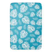 Blauwe Hawaiiaanse print Badmat (Voorkant Verticaal)