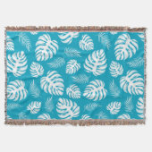 Blauwe Hawaiiaanse print Deken (Voorkant)