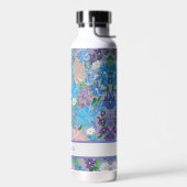 Blauwe Haza Floral Custom Waterfles (Links)
