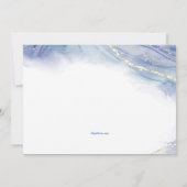 Blauwe hedendaagse foto Hartelijk dank Bedankkaart (Achterkant)