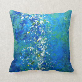 Blauwe hedendaagse onderwaterloods kussen