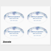 Blauwe hedendaagse stickers (Vel)