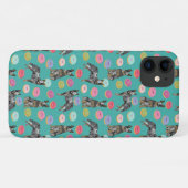 Blauwe Heeler-hond donuts turquoise Case-Mate iPhone Case (Achterkant (horizontaal))