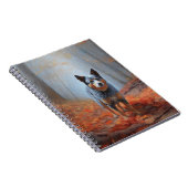 Blauwe Heeler in Herfst laat Herfst inspireren Notitieboek (Rechterzijde)