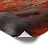 Blauwe Heeler in Herfst laat Herfst inspireren Perfect Poster (Hoek)