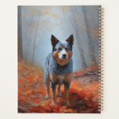 Blauwe Heeler in Herfst laat Herfst inspireren Planner (Achterkant)