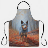 Blauwe Heeler in Herfst laat Herfst inspireren Schort (Voorkant)