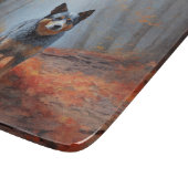 Blauwe Heeler in Herfst laat Herfst inspireren Snijplank (Hoek)