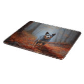 Blauwe Heeler in Herfst laat Herfst inspireren Snijplank (Hoek)