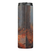 Blauwe Heeler in Herfst laat Herfst inspireren Thermosbeker (Achterkant)