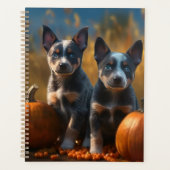 Blauwe Heeler Puppy Herfst Delight Pompoen Planner (Voorkant)