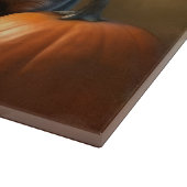 Blauwe Heeler Puppy Herfst Delight Pompoen Snijplank (Hoek)