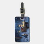 Blauwe Heeler Sneeuwslee Kerstdecoratie Bagagelabel (Voorkant verticaal)