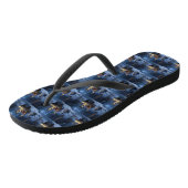Blauwe Heeler Sneeuwslee Kerstdecoratie Teenslippers (Schuin)