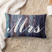 Blauwe heer en mevrouw huwelijkscadeau kussen (Deken)