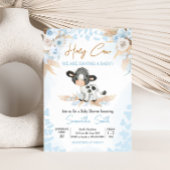 Blauwe Heilige Koe Baby shower Kaart